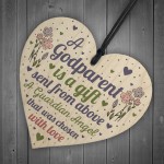 Godparent Gifts For Christening Wood Heart Christmas Decoration