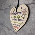 Godparent Gifts For Christening Wood Heart Christmas Decoration