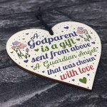 Godparent Gifts For Christening Wood Heart Christmas Decoration