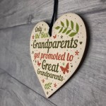 Baby Announcement Great Grandparent Gifts Heart Grandparent Sign