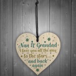 Nan And Grandad Gifts Heart Sign Birthday Christmas Card Xmas