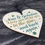 Nan And Grandad Gifts Heart Sign Birthday Christmas Card Xmas