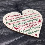 Nanny Gifts For Christmas Heart Thank You Nan Birthday Gift Sign