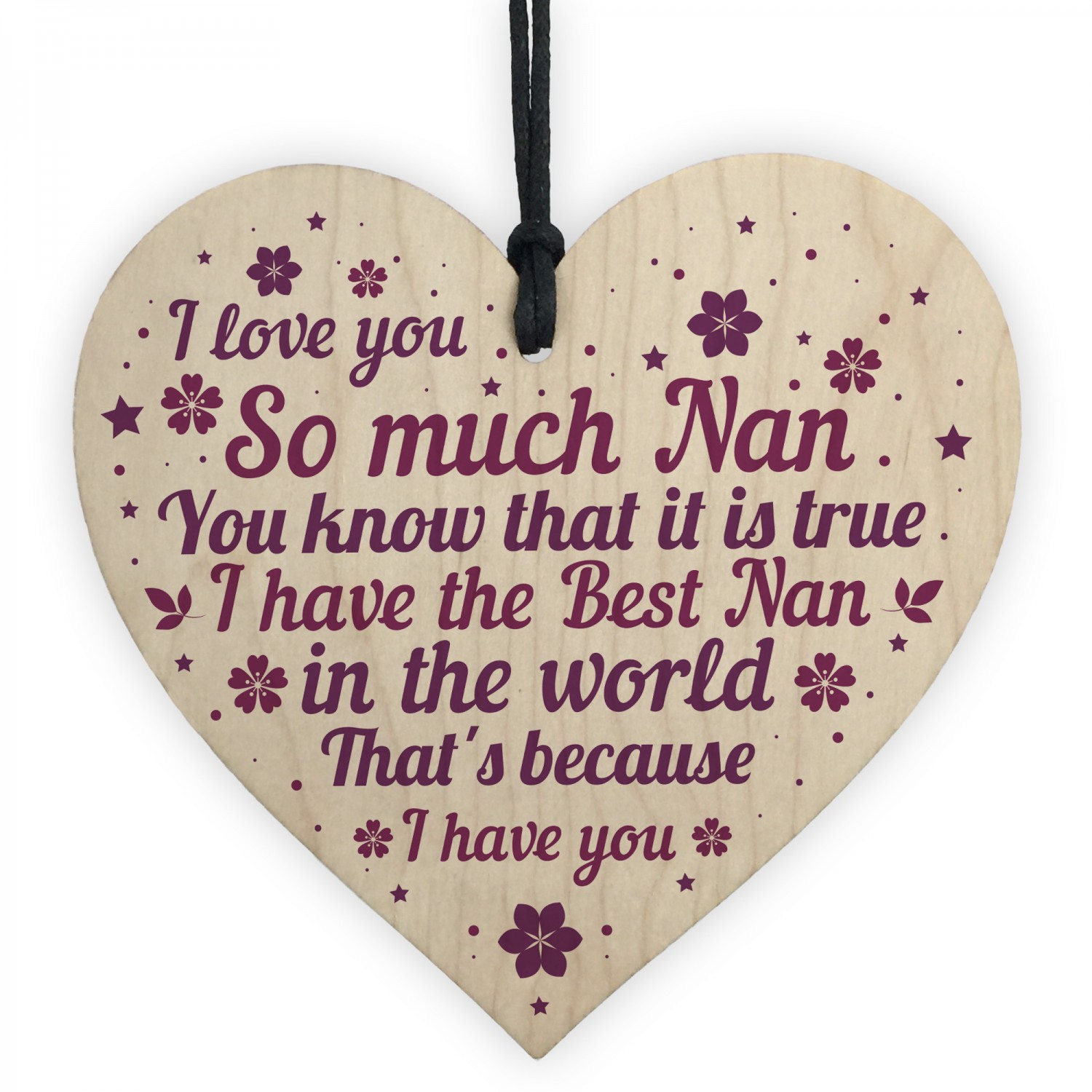 Love You Nan Gift For Christmas Birthday Heart Grandparent Gift