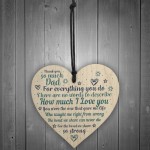 Dad Gifts From Daughter Son Handmade Wooden Heart Christmas