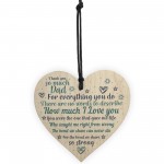 Dad Gifts From Daughter Son Handmade Wooden Heart Christmas