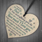 Dad Gifts From Daughter Son Handmade Wooden Heart Christmas