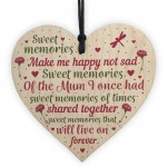 Christmas Tree Grave Memorial Ornament For Mum Wooden Heart