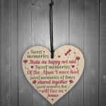 Christmas Tree Grave Memorial Ornament For Mum Wooden Heart