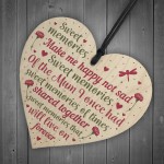 Christmas Tree Grave Memorial Ornament For Mum Wooden Heart