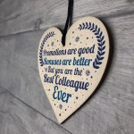 Best Colleague Thank You Plaque Heart Gift For Colleague Leaving