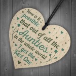 Auntie Gifts For Birthday Christmas Wooden Heart Auntie Card