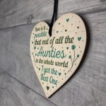 Auntie Gifts For Birthday Christmas Wooden Heart Auntie Card