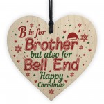 Christmas Funny Gifts For Brother Wooden Heart Gift From Sister 