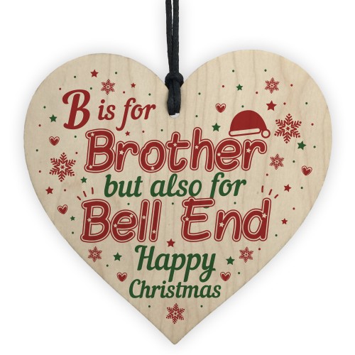 Christmas Funny Gifts For Brother Wooden Heart Gift From Sister 