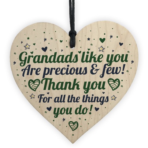 Special Gift For Grandad Birthday Christmas Heart Dad Keepsake