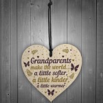 Wooden Heart Grandparent Gifts For Grandma Grandpa Nan Grandad