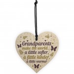 Wooden Heart Grandparent Gifts For Grandma Grandpa Nan Grandad