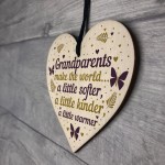 Wooden Heart Grandparent Gifts For Grandma Grandpa Nan Grandad