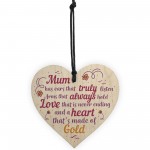 Mum Mummy Mother Christmas Gift From Daughter Son Wood Heart