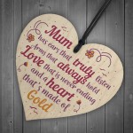 Mum Mummy Mother Christmas Gift From Daughter Son Wood Heart