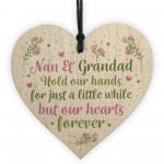 Nan And Grandad Ornament Wooden Heart Gift For Grandparents 