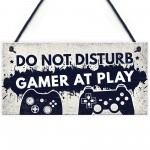 Gamer Gaming Gifts Do Not Disturb Man Cave Bedroom Sign Gift