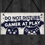 Gamer Gaming Gifts Do Not Disturb Man Cave Bedroom Sign Gift