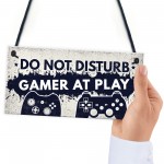 Gamer Gaming Gifts Do Not Disturb Man Cave Bedroom Sign Gift