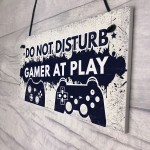 Gamer Gaming Gifts Do Not Disturb Man Cave Bedroom Sign Gift