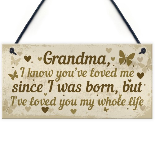 Handmade Plaque Birthday Christmas Gift for Grandma Present