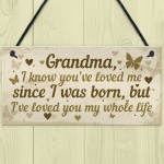 Handmade Plaque Birthday Christmas Gift for Grandma Present