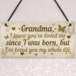 Handmade Plaque Birthday Christmas Gift for Grandma Present