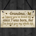 Handmade Plaque Birthday Christmas Gift for Grandma Present