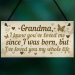 Handmade Plaque Birthday Christmas Gift for Grandma Present