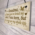 Handmade Plaque Birthday Christmas Gift for Grandma Present