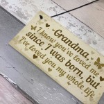 Handmade Plaque Birthday Christmas Gift for Grandma Present