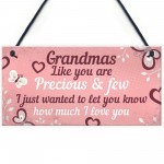 Grandma Keepsake Gift For Birthday Christmas Xmas Hanging Plaque