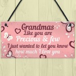 Grandma Keepsake Gift For Birthday Christmas Xmas Hanging Plaque