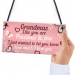 Grandma Keepsake Gift For Birthday Christmas Xmas Hanging Plaque