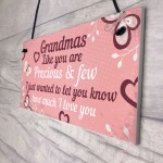 Grandma Keepsake Gift For Birthday Christmas Xmas Hanging Plaque