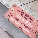 Grandma Keepsake Gift For Birthday Christmas Xmas Hanging Plaque