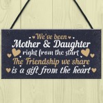 Mother And Daughter Keepsake Gift For Christmas Birthday Sign 