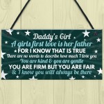 Daddys Girl Sign FATHERS DAY Birthday Christmas Gift For Dad