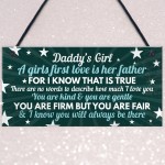 Daddys Girl Sign FATHERS DAY Birthday Christmas Gift For Dad