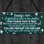 Daddys Girl Sign FATHERS DAY Birthday Christmas Gift For Dad