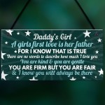 Daddys Girl Sign FATHERS DAY Birthday Christmas Gift For Dad