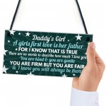 Daddys Girl Sign FATHERS DAY Birthday Christmas Gift For Dad