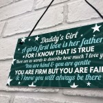 Daddys Girl Sign FATHERS DAY Birthday Christmas Gift For Dad