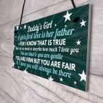 Daddys Girl Sign FATHERS DAY Birthday Christmas Gift For Dad